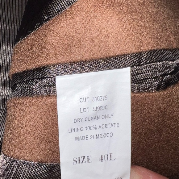 Michael Kors Trench Coat 40 L Brown Wool Blend - Picture 11 of 11